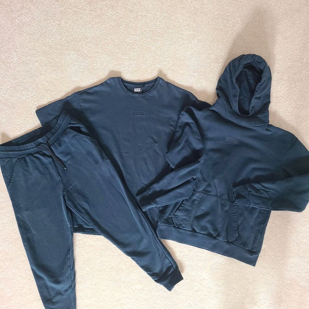 Rascal Men's 3pc Sweater Set Pants Top, Size Medium